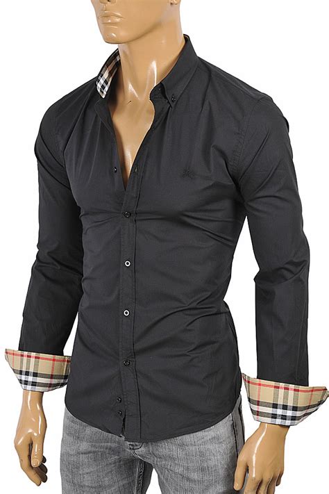 burberry dress shirt black